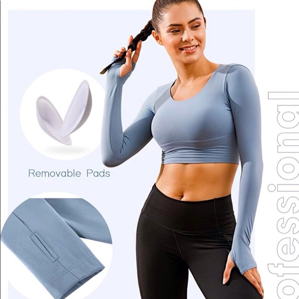 ECUPPER Womens Short Sleeve Sport Crop Top Strappy  Backless Yoga  Fitness Shirt
